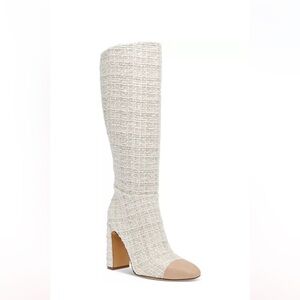 Steve Madden Ally Cap-Toe Knee High Block-Heel Dress Boots